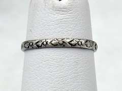 Antique Sterling Silver Babies Birth Ring Band Blossom Sz 1.5 2mm￼