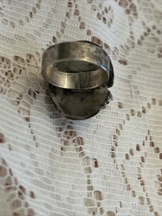 Vintage Mabe Pearl Ring~Marked VB~Volmer Bahner~Sterling ~Size 7.75
