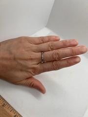 Sterling Silver 925 Channel Set Eternity Ring Sz 6
