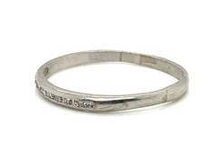 Art Deco Diamond Wedding Ring Anniversary Band Mined .15ct Platinum 1930’s
