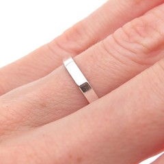 925 Sterling Silver Vintage Octagon Band Ring Size 5