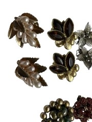 Vintage Costume Jewelry Clip On Earrings Trifari Japan Hong Kong Lot of 14