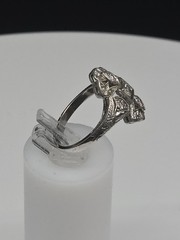 Antique Art Deco Platinum Diamond Ring Size 5 Filigree Milgrain 4.2g