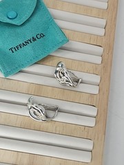 Vintage Elsa Peretti Tiffany & Co Sterling Silver Minimalist Hoop Earrings Rare
