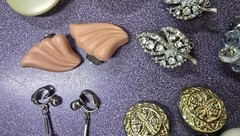 Vintage Lot Of 14 Pairs Of Clip On & Screw On Earrings Unmarked