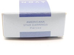 VINTAGE PIERCED EARRINGS~AVON/2002~ORIG BOX~AMERICANA STARS