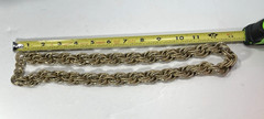 Vtg Oversized Coro Pegasus Rolo Link Chain Necklace Large Gold Tone 26″L
