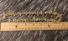 Vtg Baroque Translucent Clear/Yellow “Blobby” ACRYLIC Beaded 15″ Necklace!