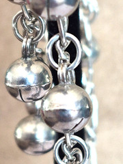 Vintage Sterling Silver Multiple Ball Dangle Pendants Anklet w/Heart Charm