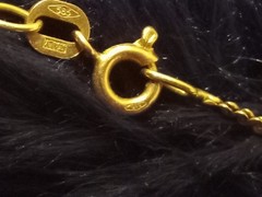 14k Italian Gold Vintage Estate Serpent / Snake Necklace 15 Inch Long 2.15 grams