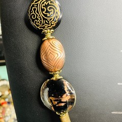 Bronze Murano Glass Statement Necklace | Luxe Bohemian Style