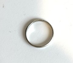 S195 Vintage wedding ring, 925 sterling silver, size 6