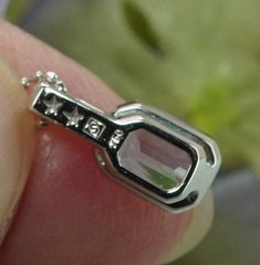 Vintage H Stern 18K White Gold Aquamarine Diamond Petite Necklace Designer Mini