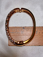 Rare Glamorous Swarovski Pave Crystal Crisscrossed Weave Pattern Bangle Bracelet