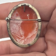 Vintage 900 Silver Cameo Brooch – Hand‑Carved Shell Portrait, Antique