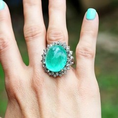 5.20 Ct Natural Emerald Art Deco Vintage Engagement Ring 925 Sterling Silver