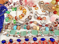 Artisan Estate Jewerly VTG/Now Glam Art Glass Woven Big Statement Boho