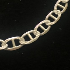 Vintage 925 Italy Sterling Silver Anchor Mariner Chain Necklace 22″ 5.2 mm 0249