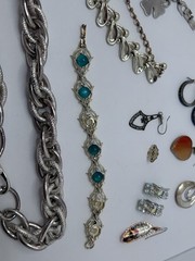 Vtg Modern Estate & Costume Jewelry Lot Mixed Materials Some Mismatch 63 Pc