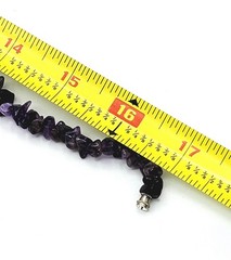 Amethyst Vintage Boho Necklace Irregular Raw Purple Gemstone Chips Hand Made 17″