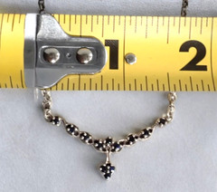 Sterling Silver Sapphire Y-Drop Necklace 12 gems 6.55 grams 17″ One of a Kind
