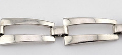 😍Vintage Signed Sperry MCM Rhodium Plate Wide Chain Statement Runway Bracelet