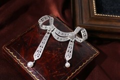 Sterling Silver 925 Gold Plated Pearl Brooch Wedding Vintage ArtDeco Butterfly