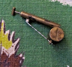 Vintage Flick-Gun brass perfume atomizer pin, Father of the Bride, Liz Taylor