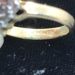 Vintage 18K HGE Gold Plated Delicate Faux Pearl & Crystals Ring varied sizes