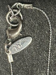 Vintage NY Signed Glass Beaded 38” Necklace – Silver Tone – Cable Chain