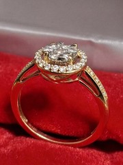 Vintage .65 ct. t.w. Diamond Cluster Ring in 14kt Yellow Gold. Size 7