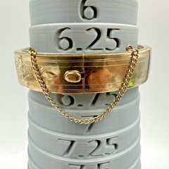 Vintage B.A. Ballou 1/20 12K Gold Filled Cuff Hinged Bracelet 22.3g, 12mm Sz 6.5