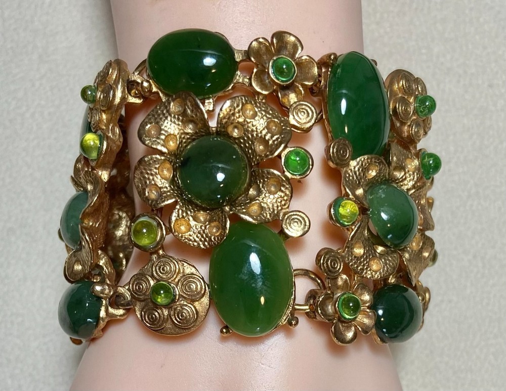 AUTHENTIC SWOBODA VINTAGE BRACELET ~ AMETHYST, PERIDOT ~ ONLY ONE !