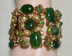 AUTHENTIC SWOBODA VINTAGE BRACELET ~ AMETHYST, PERIDOT ~ ONLY ONE !