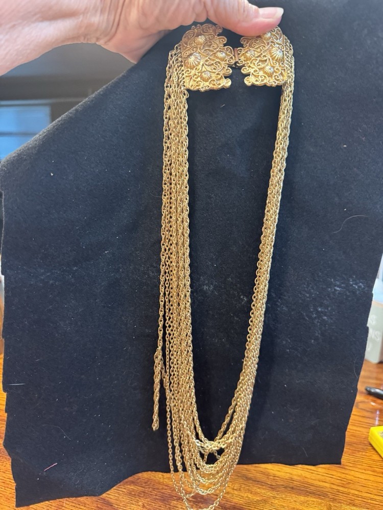 Vintage Crown Trefari 11 Strand Necklace 26”