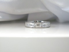 Berricle Sterling Silver 925 Baguette CZ Channel Set Vintage Band Ring Size 7