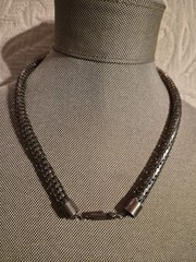 Solid Silver Vintage Snake Linked Flexible Necklace