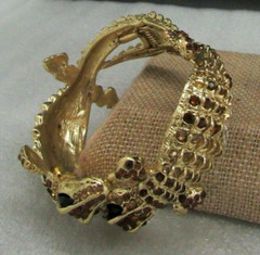 Kenneth J Lane TWO TWISTED TOPAZ crystal Alligator ALLIGATORS Bracelet NEW