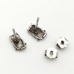 Vintage Sterling Silver Owl Bird Animal Stud Post Earrings Tested! .7g #90