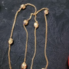 Vintage Gold Tone Necklace 29 Inches As Pictured -VM87