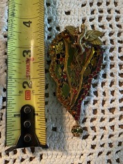 Vtg 1990 John Wind Maximal Art Lizard Jungle Brooch Resin Assemblage Pin Charm