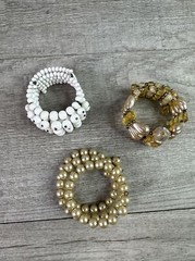 Vintage Unbranded Lot Of 3 Vintage Faux Pearls Bracelets