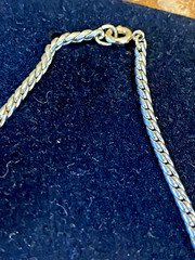 Vintage AB Rhinestones Articulated Leaf Gold Tone Choker 15 1/2 Inches EUC