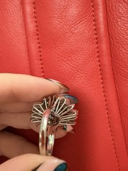Vintage Fancy Color Baguette Diamond Ring . 2.94 DTW 14Kt White Gold.