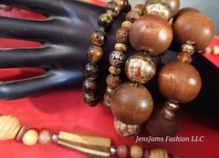 Antique Flat Mother Of Pearl Tiger Eye Gemstone Wooden Beaded Mixed Jewelry Lot