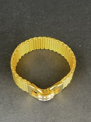 Vintage Kenneth Jay Lane (KJL) Gold Tone Mesh Bracelet – 7” – Boxed w/ COA