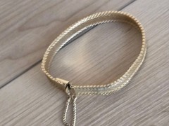 Vintage Signed Monet Gold Tone Bracelet With Safety Chain