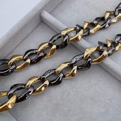 YSL Vintage Chunky Chain Necklace Yves Saint Laurent Gold 70cm Statement Rare