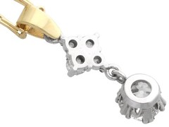 Antique and Contemporary 0.91Ct Diamond and 18k Yellow Gold Pendant