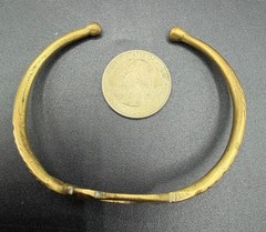 Vintage West African Ashanti Brass Sankofa Bird Cuff Bracelet